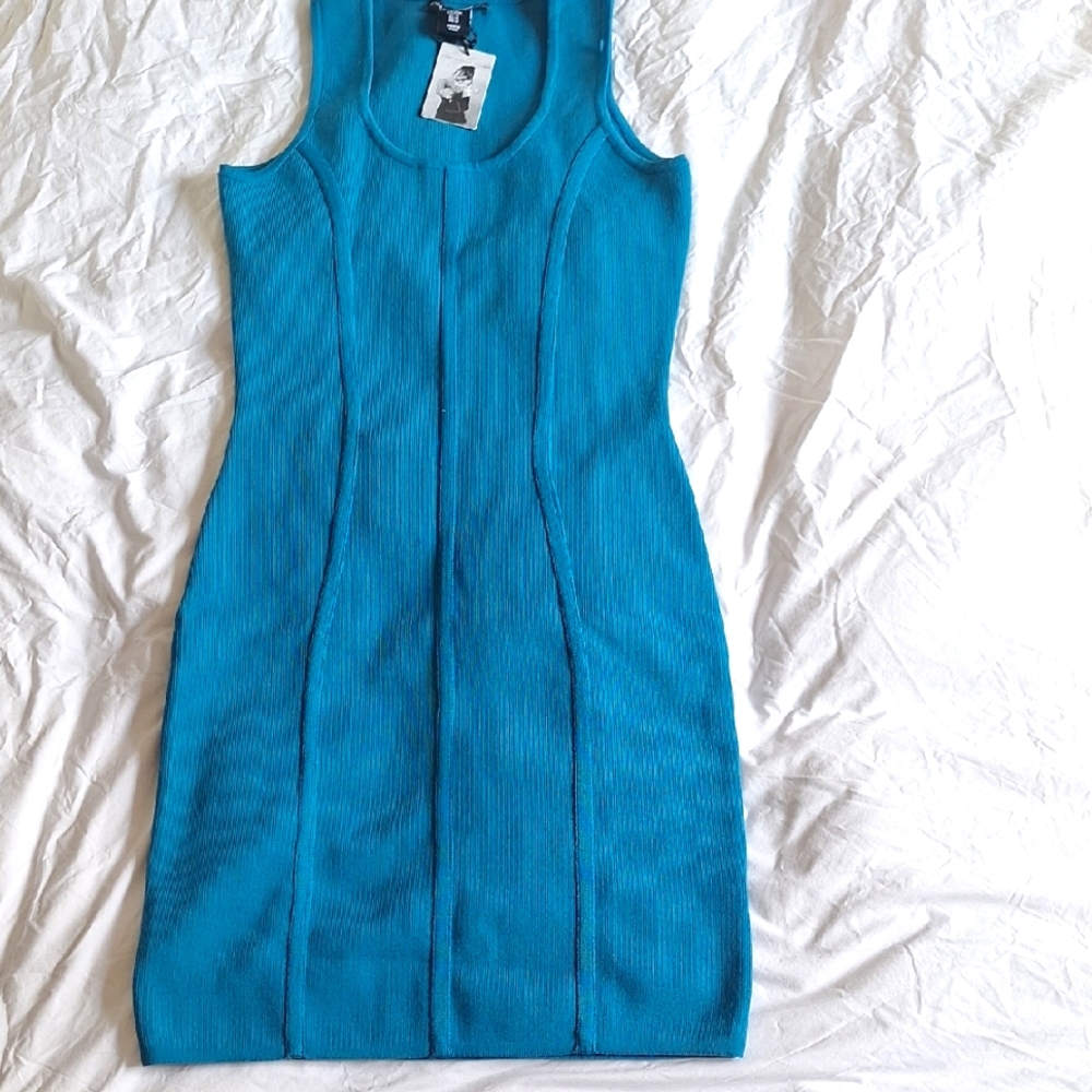 Sincerely Jules Blue Scoop Neck Bodycon Mini Dress